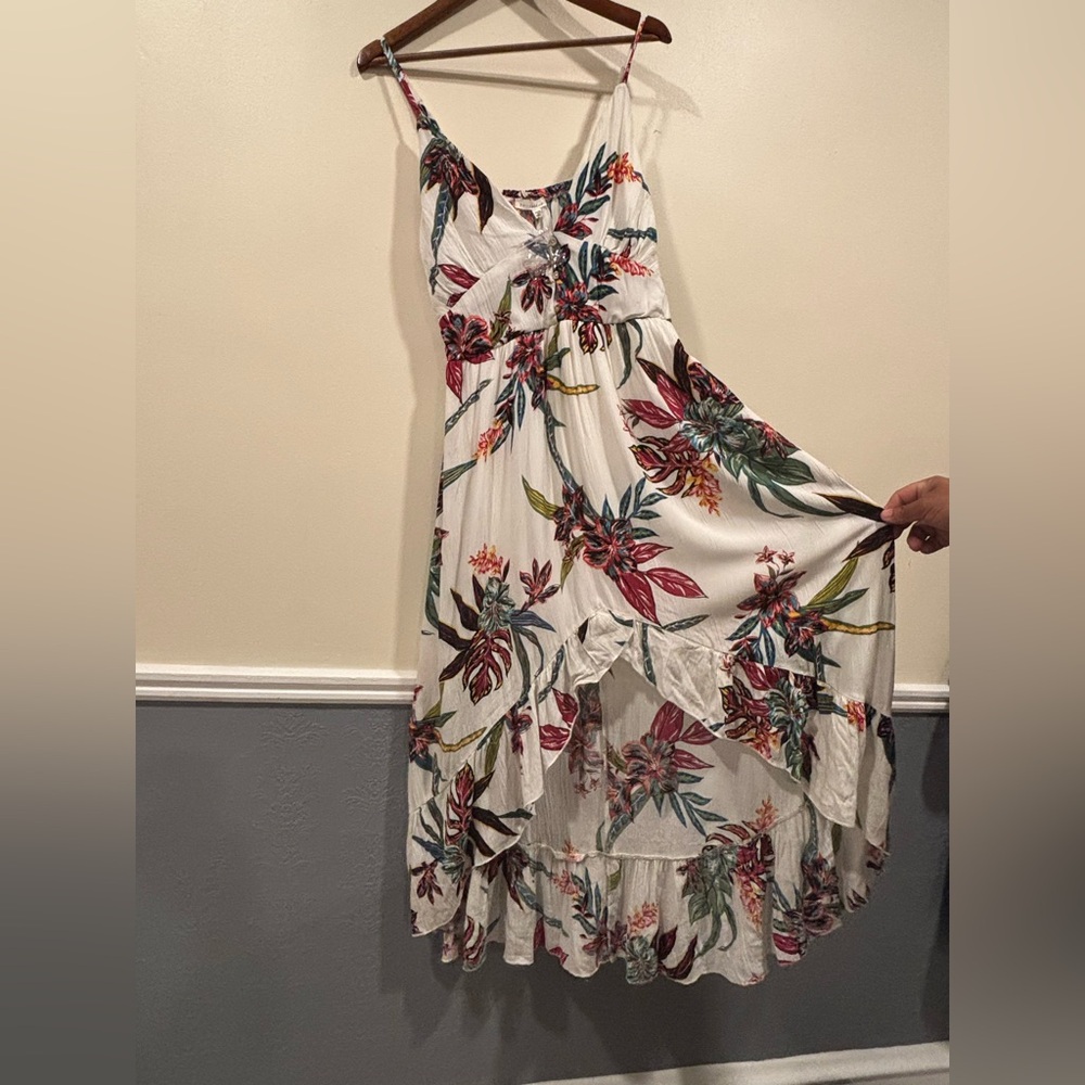 Bailey Blue Floral High Low‎ Dress - White and Multicolor
Size XL